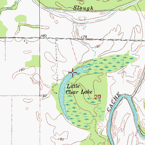 Topographic Map of Little Clear Lake, AR