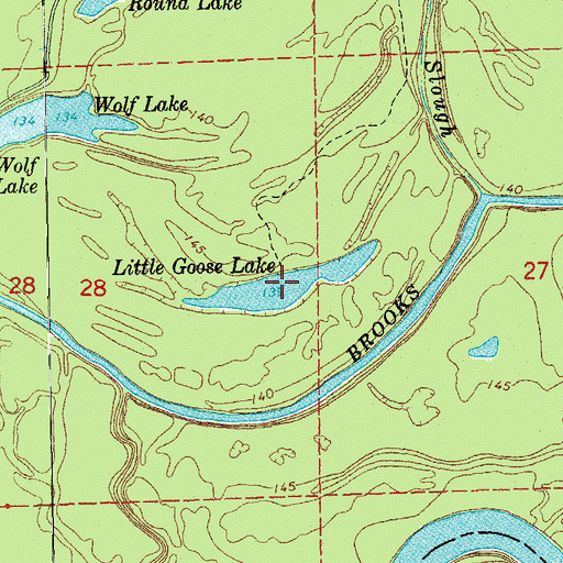 Topographic Map of Little Goose Lake, AR