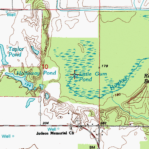 Topographic Map of Little Gum Pond, AR