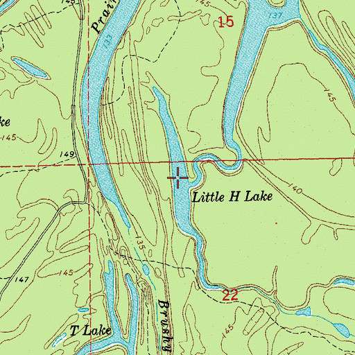 Topographic Map of Little H Lake, AR