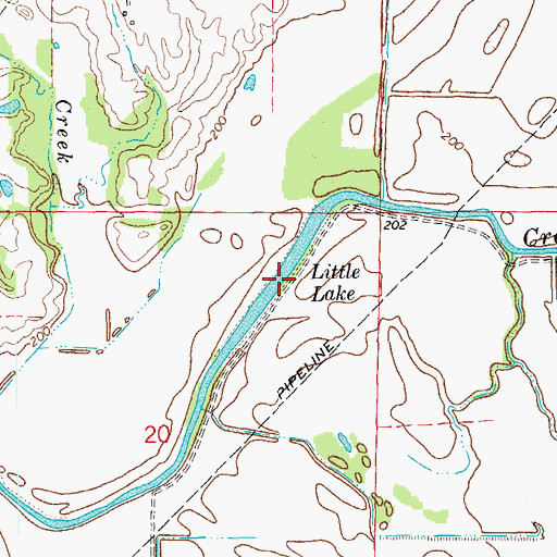Topographic Map of Little Lake, AR