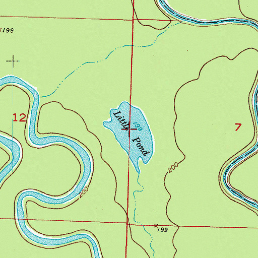Topographic Map of Little Pond, AR