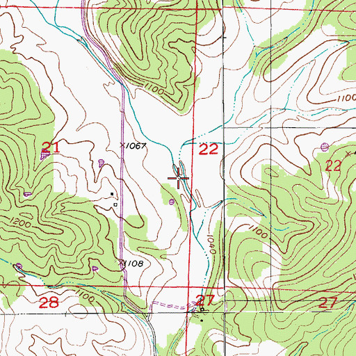 Topographic Map of East Clifty Creek, MO