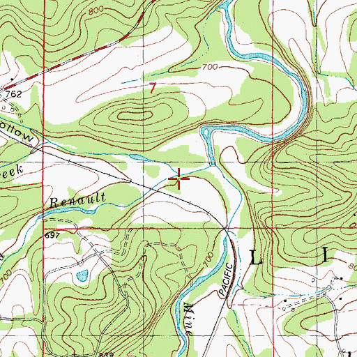 Topographic Map of Ebo Creek, MO