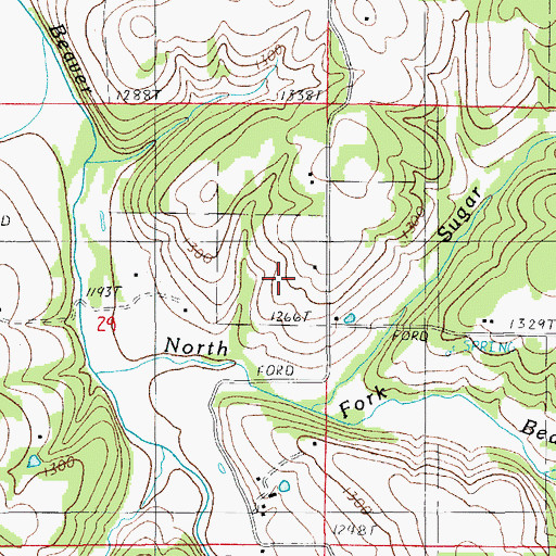 Topographic Map of Ellis School (historical), MO