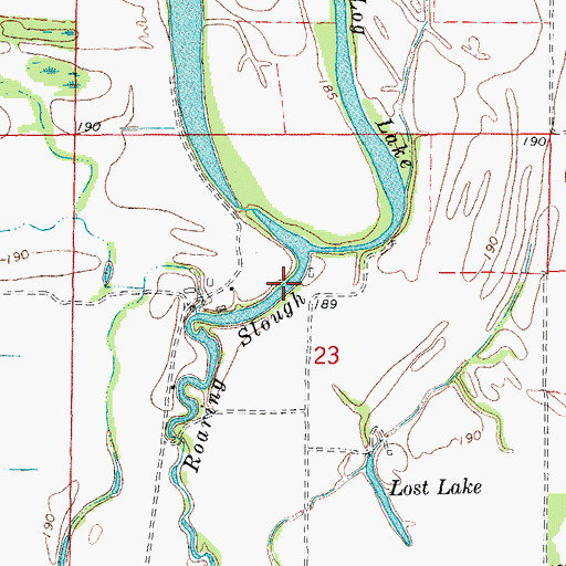 Topographic Map of Log Lake, AR