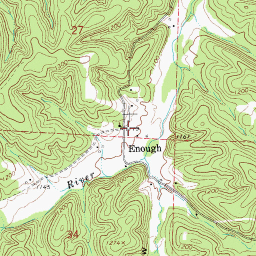 Topographic Map of Enough (historical), MO