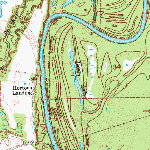 Topographic Map of Long Lake, AR