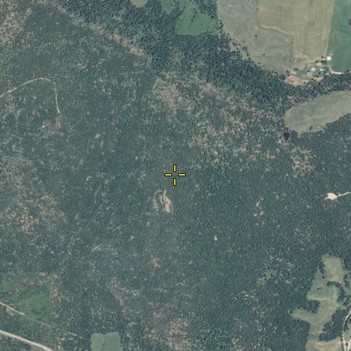 Aerial/Satellite Image of Evans Mountain, MO