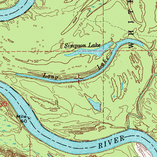 Topographic Map of Long Lake, AR