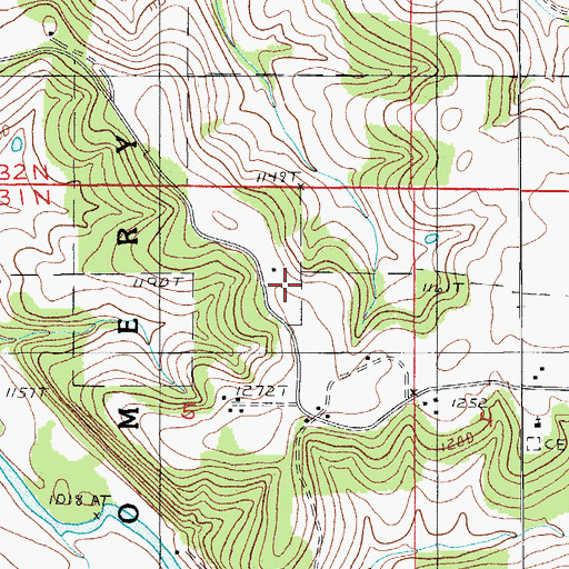 Topographic Map of Evening Shade School, MO