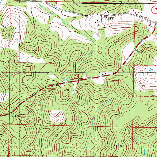 Topographic Map of Excelsior School (historical), MO
