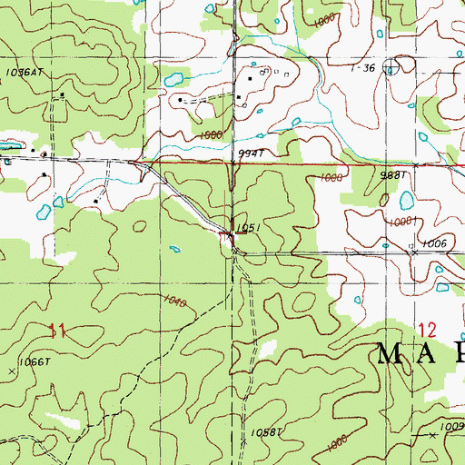 Topographic Map of Fair Grove School (historical), MO