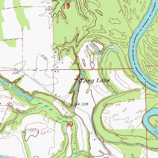 Topographic Map of Long Lake, AR