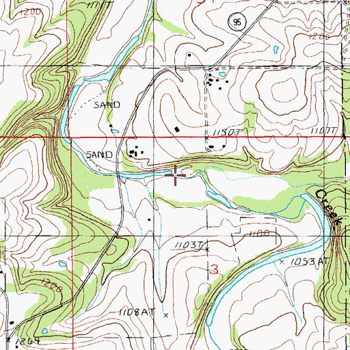Topographic Map of Flannery Branch, MO