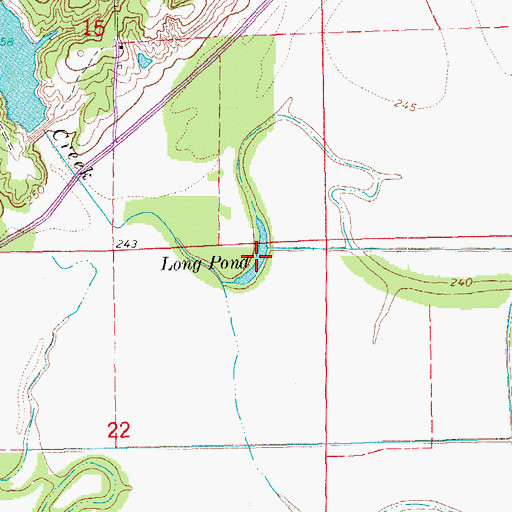 Topographic Map of Long Pond, AR