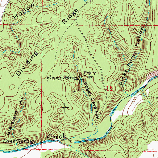 Topographic Map of Forest Grove School (historical), MO