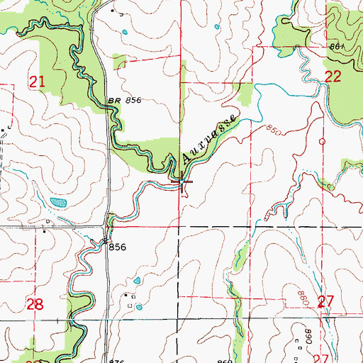 Topographic Map of Fourmile Branch, MO