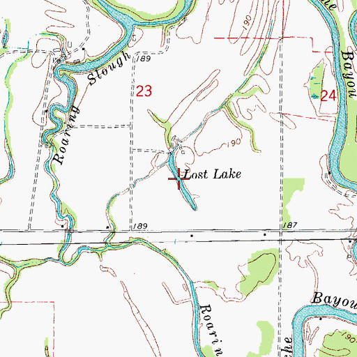 Topographic Map of Lost Lake, AR