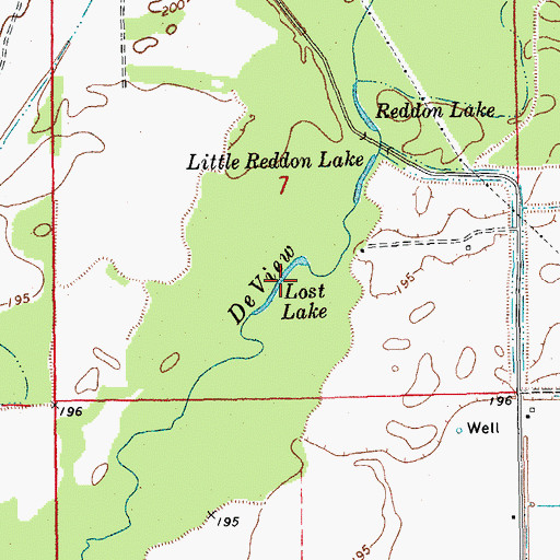 Topographic Map of Lost Lake, AR