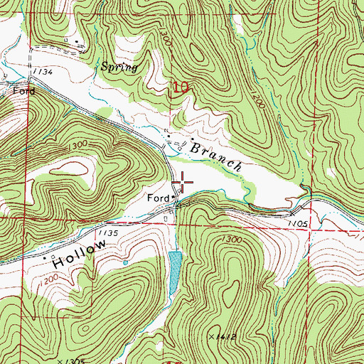 Topographic Map of Galena Hollow, MO