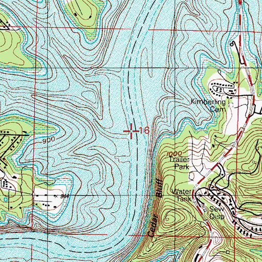 Topographic Map of Goar Hollow, MO