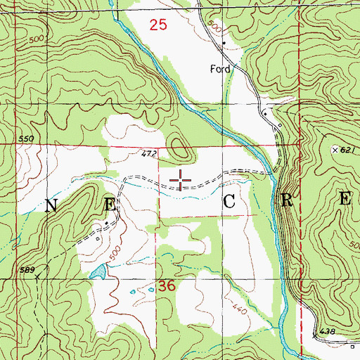 Topographic Map of Grassy Hollow, MO