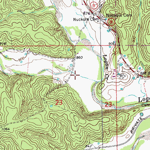 Topographic Map of Graveyard Hollow, MO