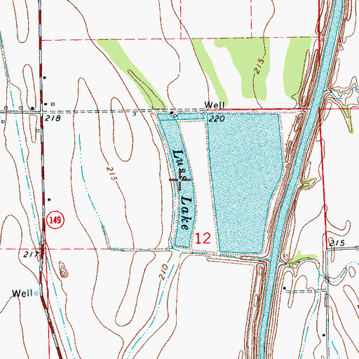 Topographic Map of Luss Lake, AR