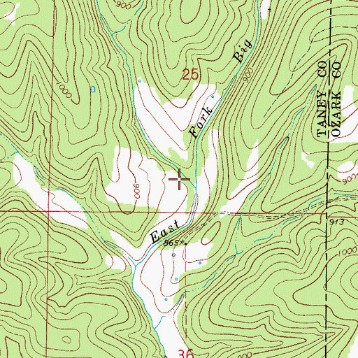 Topographic Map of Gray Hollow, MO