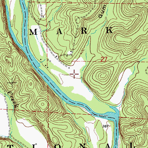Topographic Map of Gum Hollow, MO