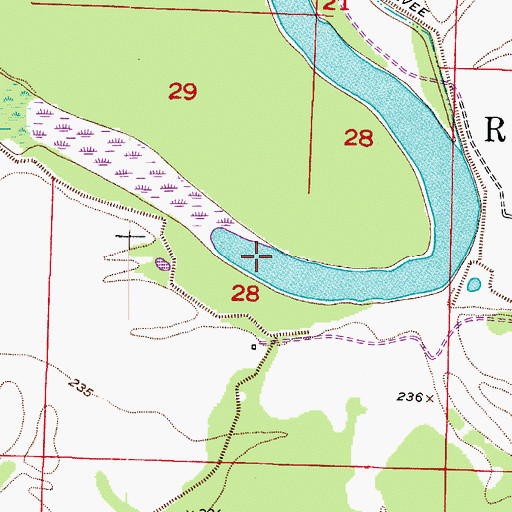 Topographic Map of Mays Lake, AR