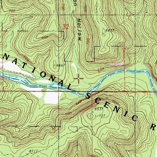 Topographic Map of Hackleton Hollow, MO