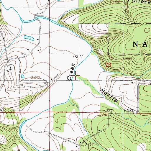 Topographic Map of Hattie Hollow, MO