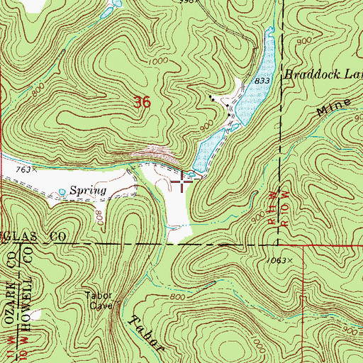 Topographic Map of Hay Hollow, MO