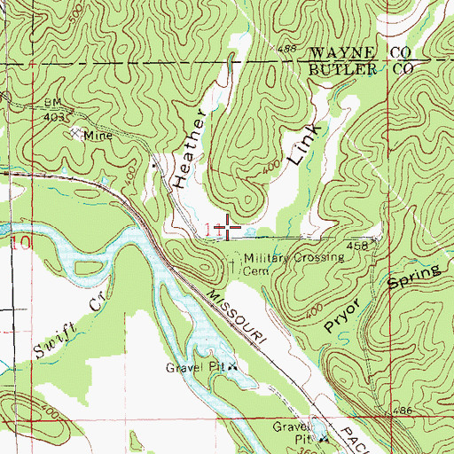 Topographic Map of Heather Hollow, MO
