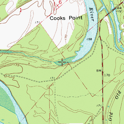 Topographic Map of Moody Old River, AR