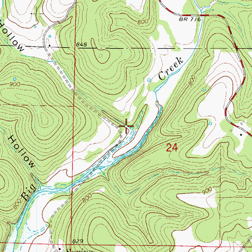 Topographic Map of Henson Hollow, MO