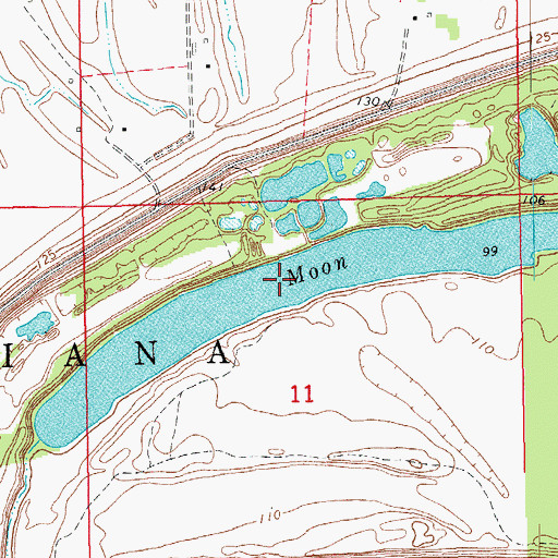 Topographic Map of Moon Chute, AR