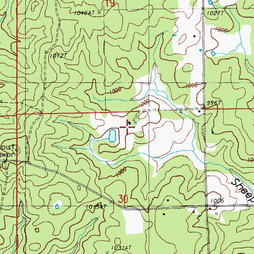 Topographic Map of High Lookout, MO