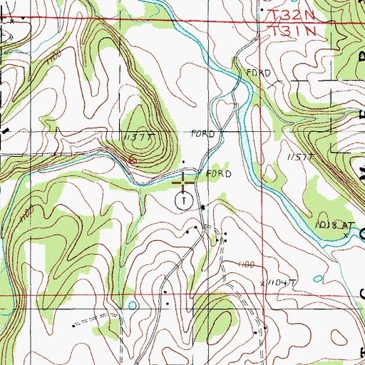 Topographic Map of Hillhouse Hollow, MO