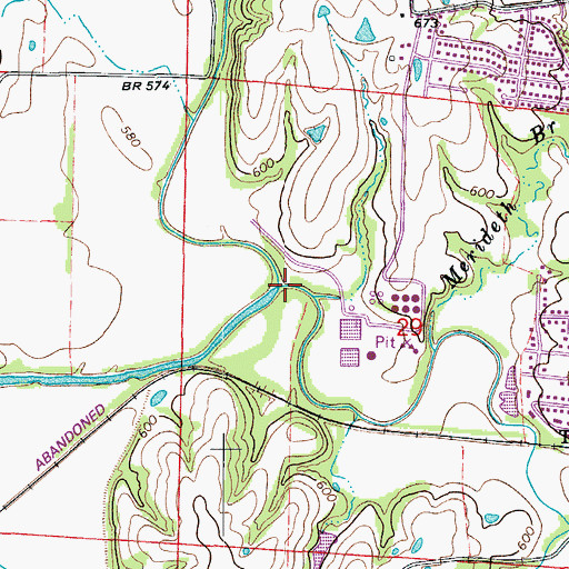 Topographic Map of Hinkson Creek, MO