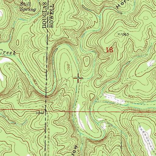 Topographic Map of Horton Hollow, MO