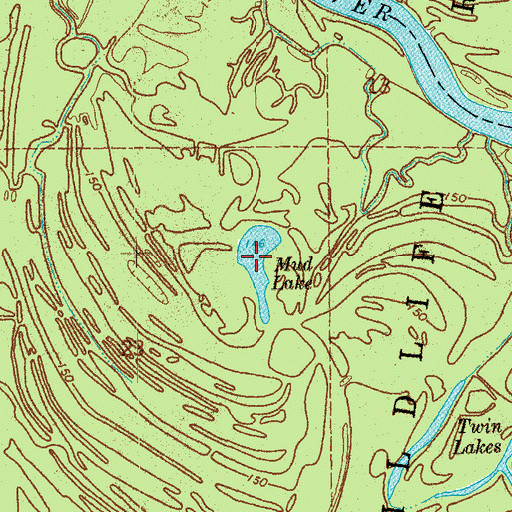 Topographic Map of Mud Lake, AR