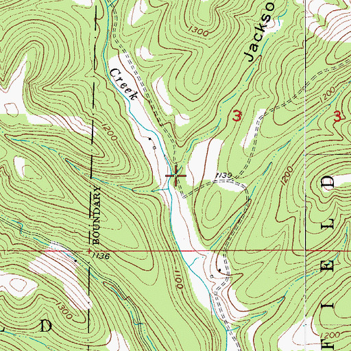 Topographic Map of Jackson Hollow, MO