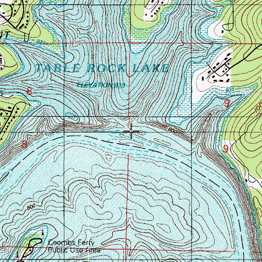 Topographic Map of Jacques Creek, MO
