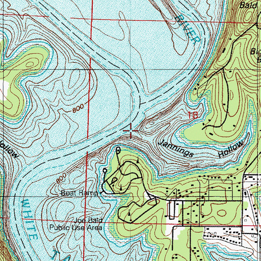 Topographic Map of Jannings Hollow, MO