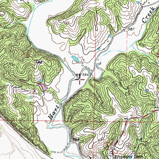 Topographic Map of Jemerson Creek, MO