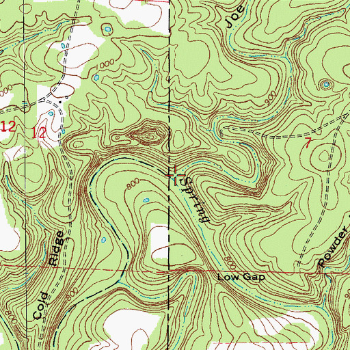 Topographic Map of Joe Pond Hollow, MO