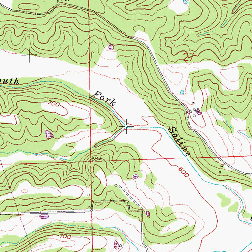 Topographic Map of Jordan Branch, MO